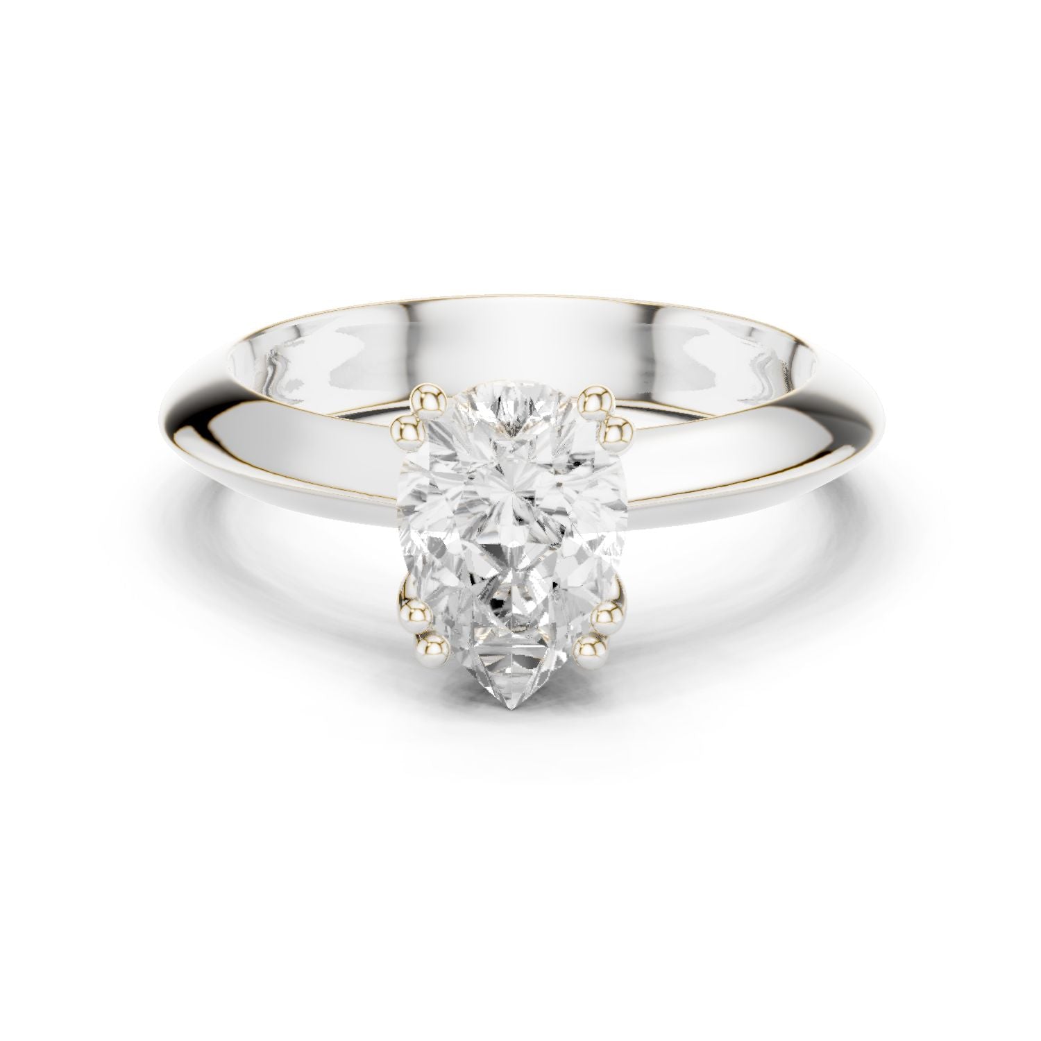 Pear Lab Grown Diamond Solitaire Engagement Ring