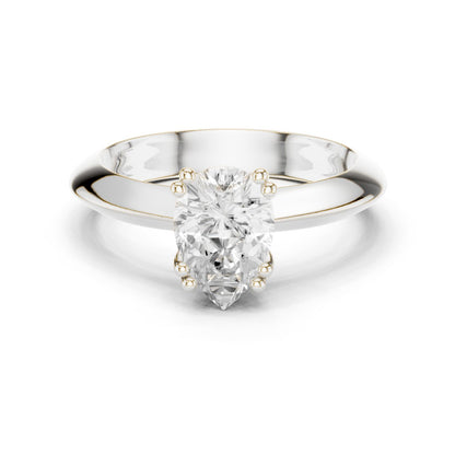 Pear Lab Grown Diamond Solitaire Engagement Ring