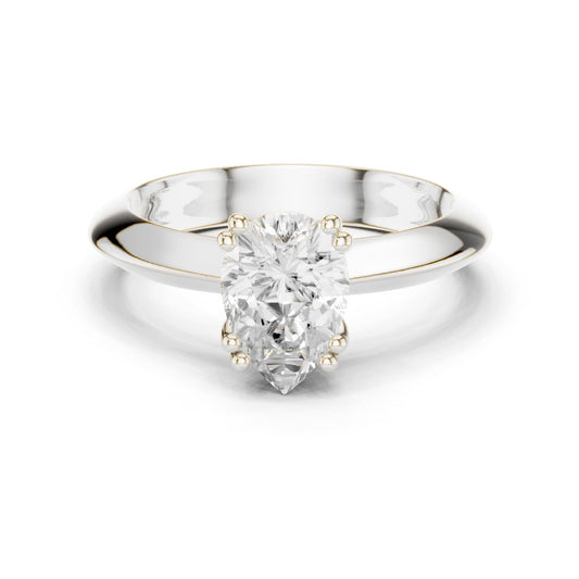 Pear Lab Grown Diamond Solitaire Engagement Ring