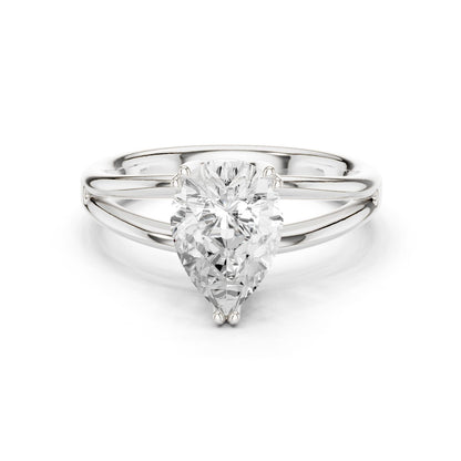 Pear Lab Grown Diamond Solitaire Engagement Ring