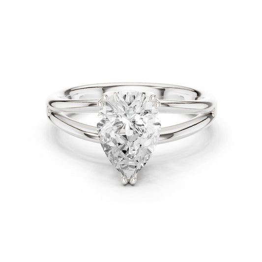 Pear Lab Grown Diamond Solitaire Engagement Ring