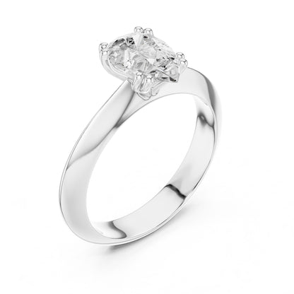 Pear Lab Grown Diamond Solitaire Engagement Ring