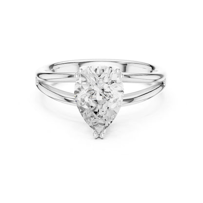 Pear Lab Grown Diamond Solitaire Engagement Ring