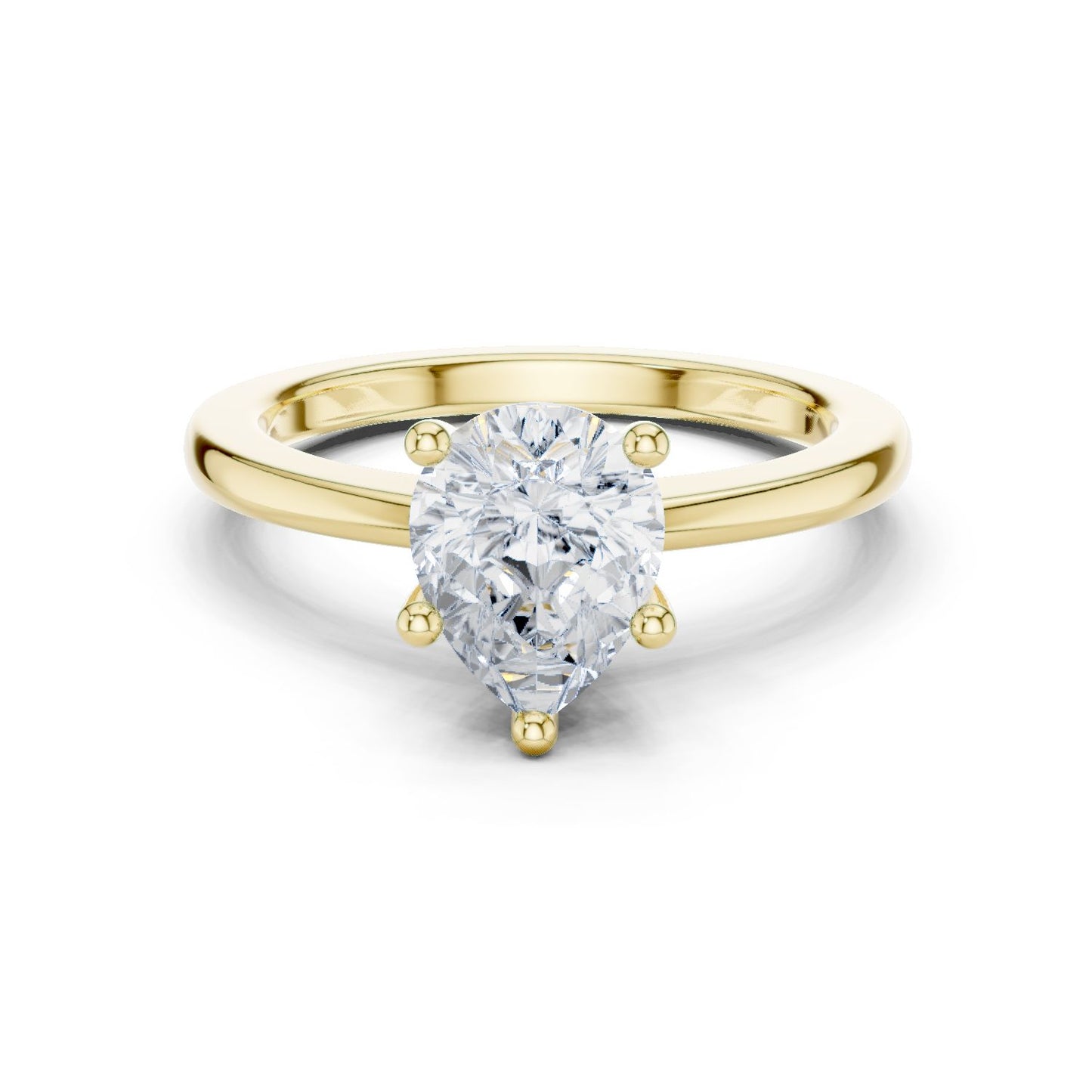 Pear Lab Grown Diamond Solitaire Engagement Ring