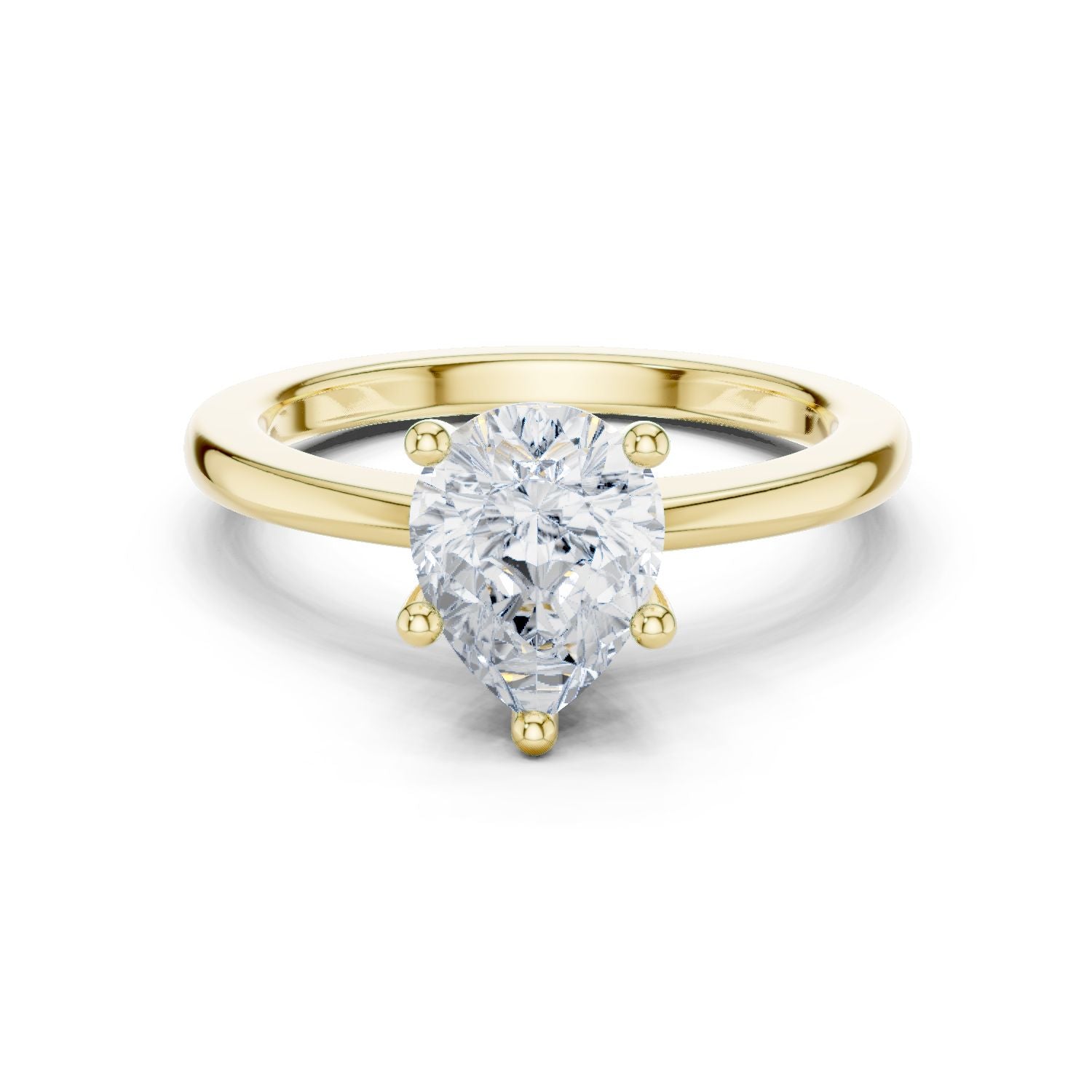 Pear Lab Grown Diamond Solitaire Engagement Ring
