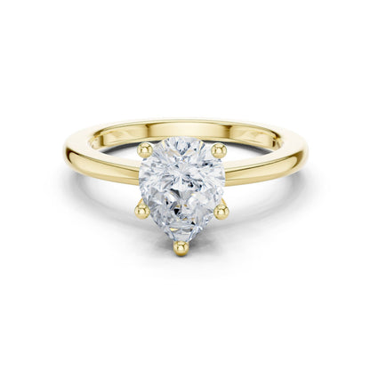 Pear Lab Grown Diamond Solitaire Engagement Ring