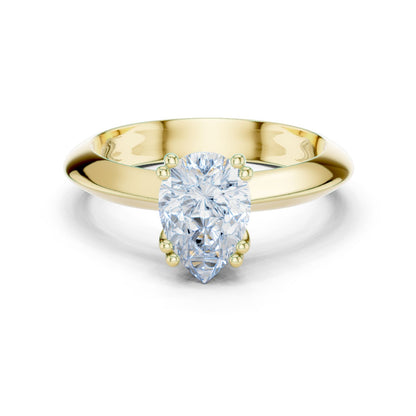 Pear Lab Grown Diamond Solitaire Engagement Ring
