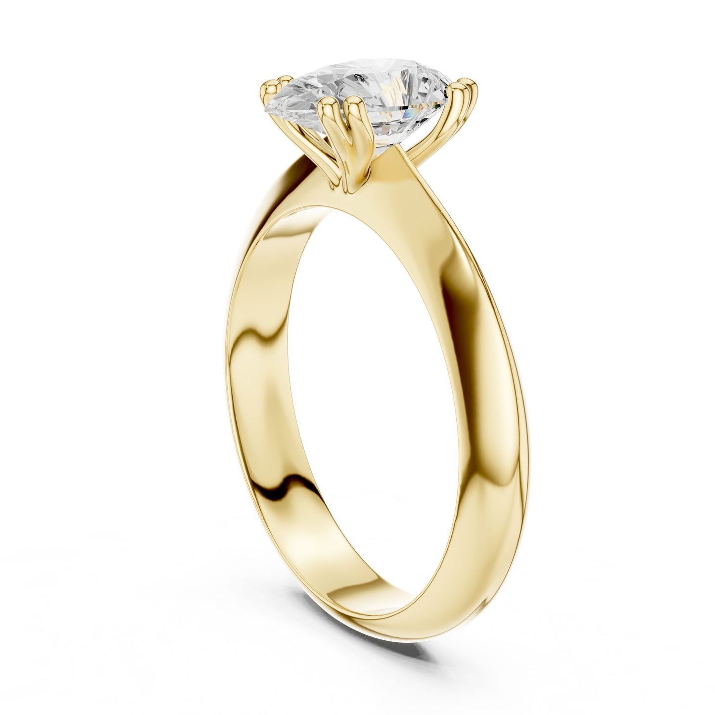Pear Lab Grown Diamond Solitaire Engagement Ring