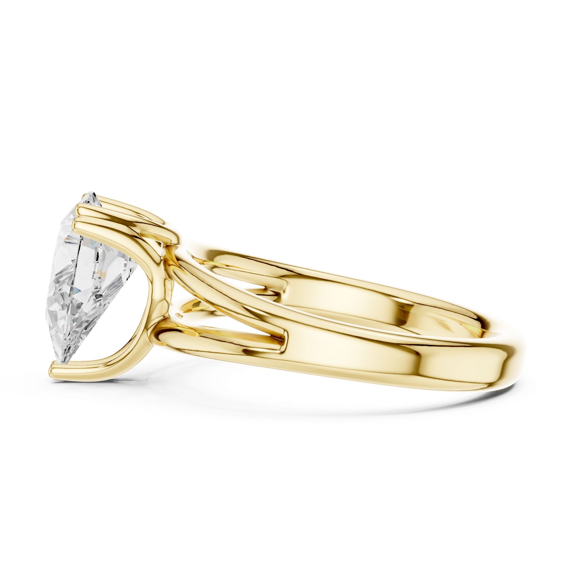 Pear Lab Grown Diamond Solitaire Engagement Ring