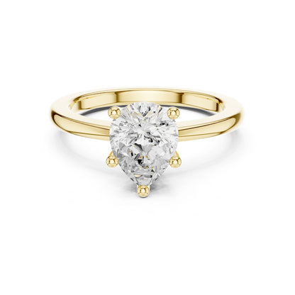 Pear Lab Grown Diamond Solitaire Engagement Ring