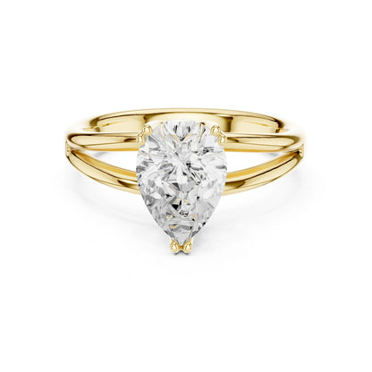 Pear Lab Grown Diamond Solitaire Engagement Ring