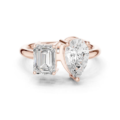 Pear Lab Grown Diamond Three-Stone Engagement Ring