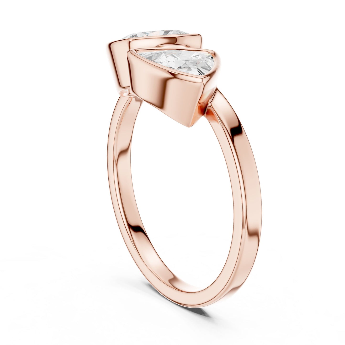 Women's Pear Lab Grown Diamond Three-Stone Ring