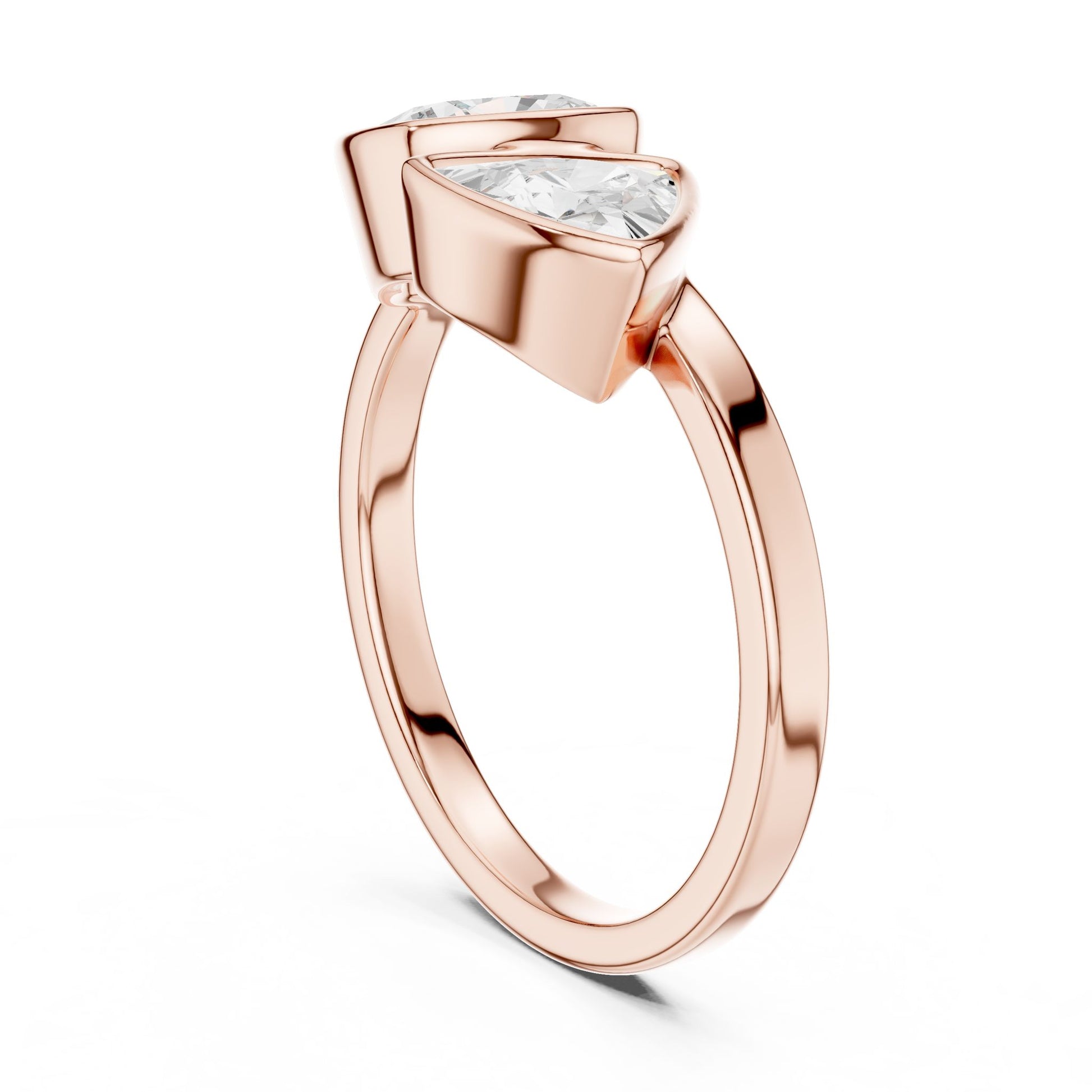 Women's Pear Lab Grown Diamond Three-Stone Ring