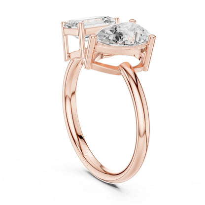 Pear Lab Grown Diamond Three-Stone Engagement Ring