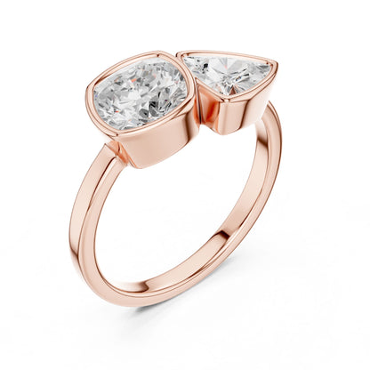 Women's Pear Lab Grown Diamond Three-Stone Ring