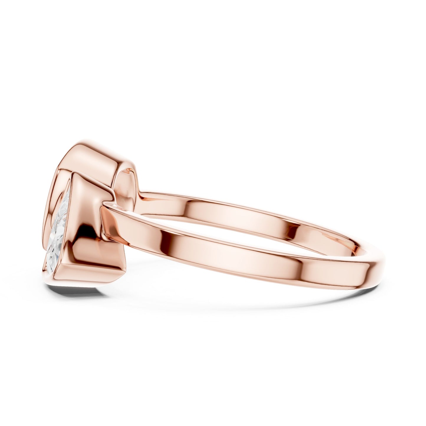 Women's Pear Lab Grown Diamond Three-Stone Ring