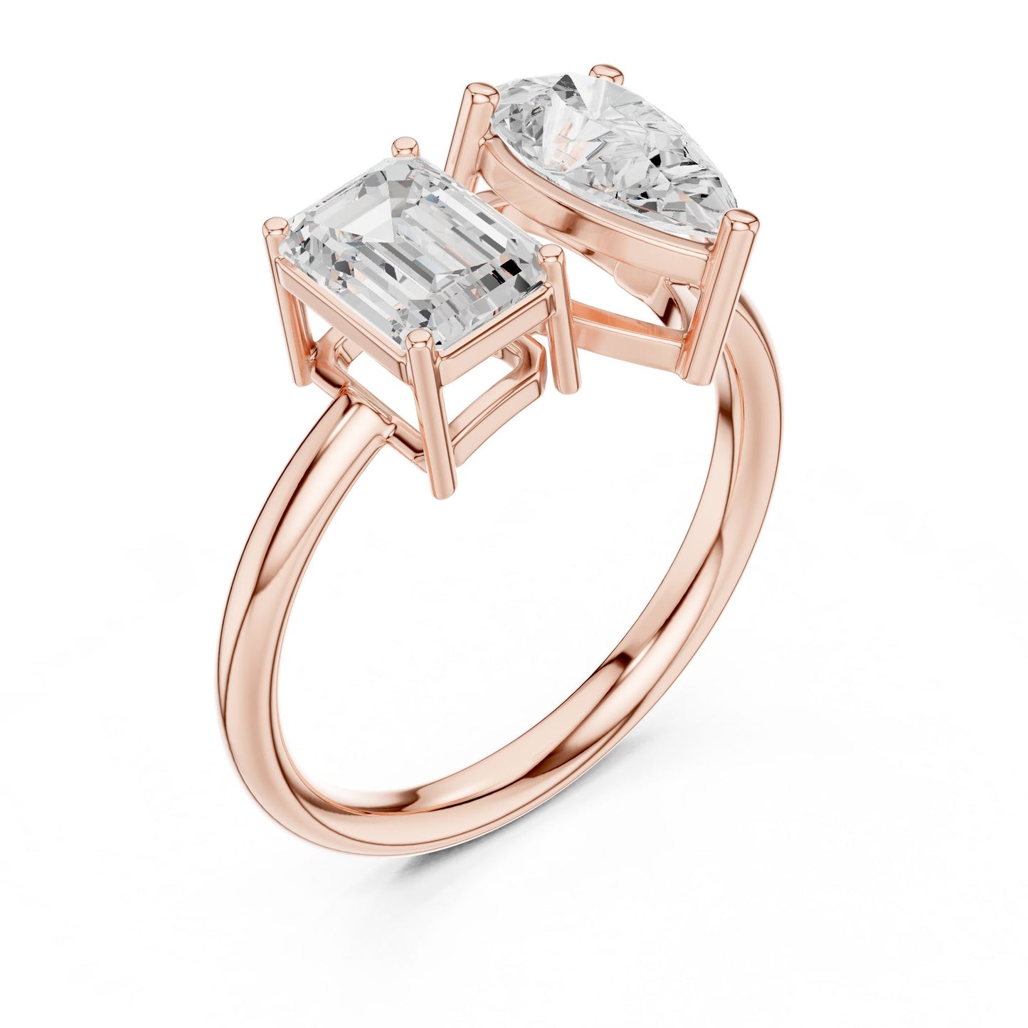 Pear Lab Grown Diamond Three-Stone Engagement Ring