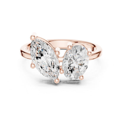 Pear Lab Grown Diamond Three-Stone Engagement Ring