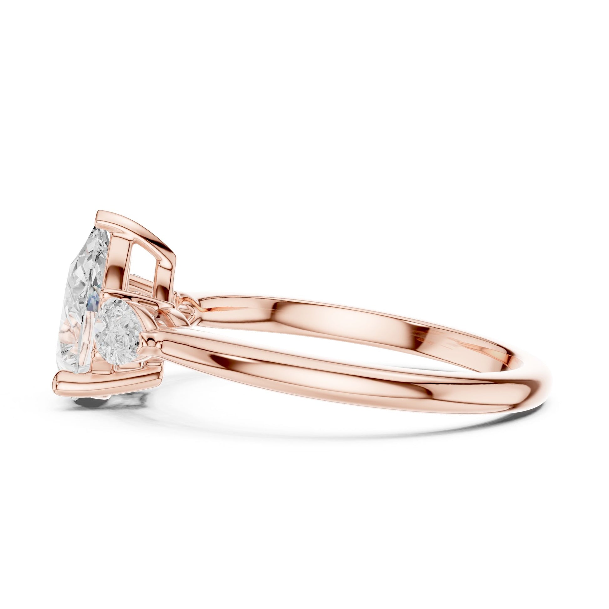 Pear Lab Grown Diamond Three-Stone Engagement Ring