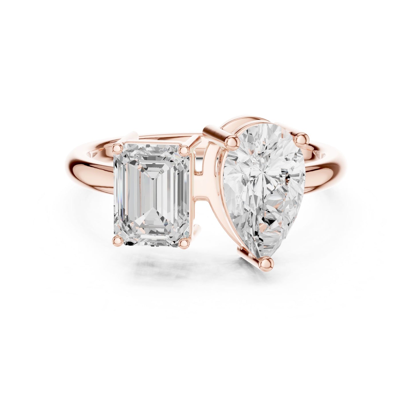 Pear Lab Grown Diamond Three-Stone Engagement Ring
