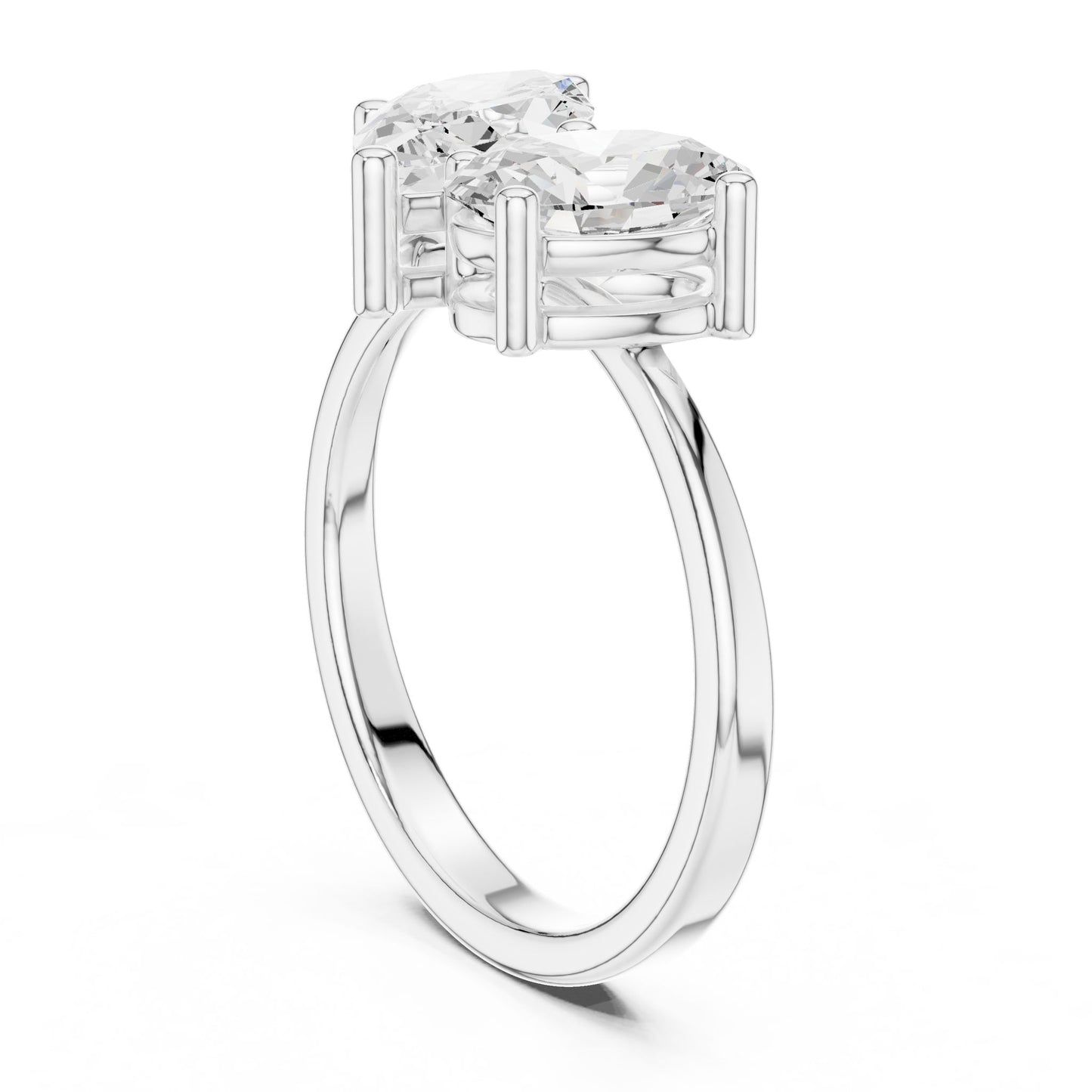 Pear Lab Grown Diamond Three-Stone Engagement Ring