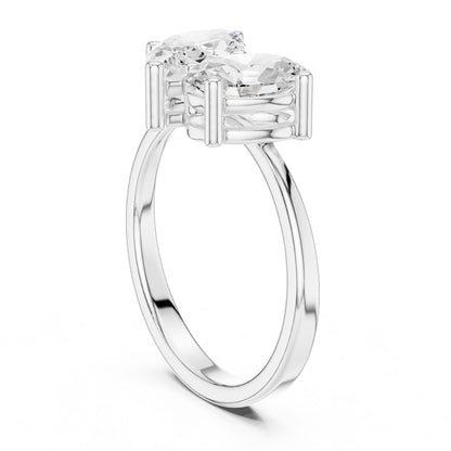 Pear Lab Grown Diamond Three-Stone Engagement Ring