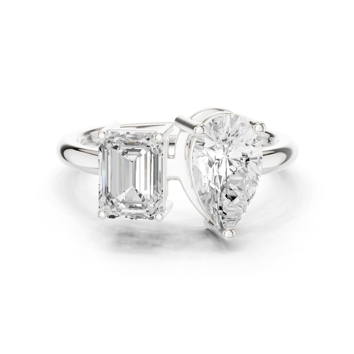 Pear Lab Grown Diamond Three-Stone Engagement Ring