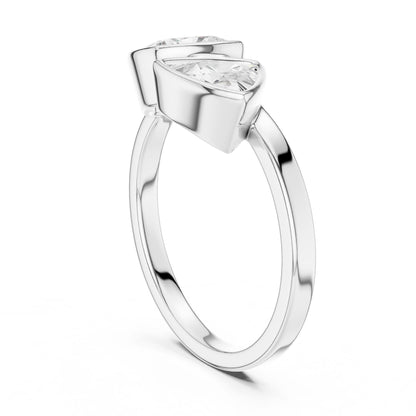 Women's Pear Lab Grown Diamond Three-Stone Ring