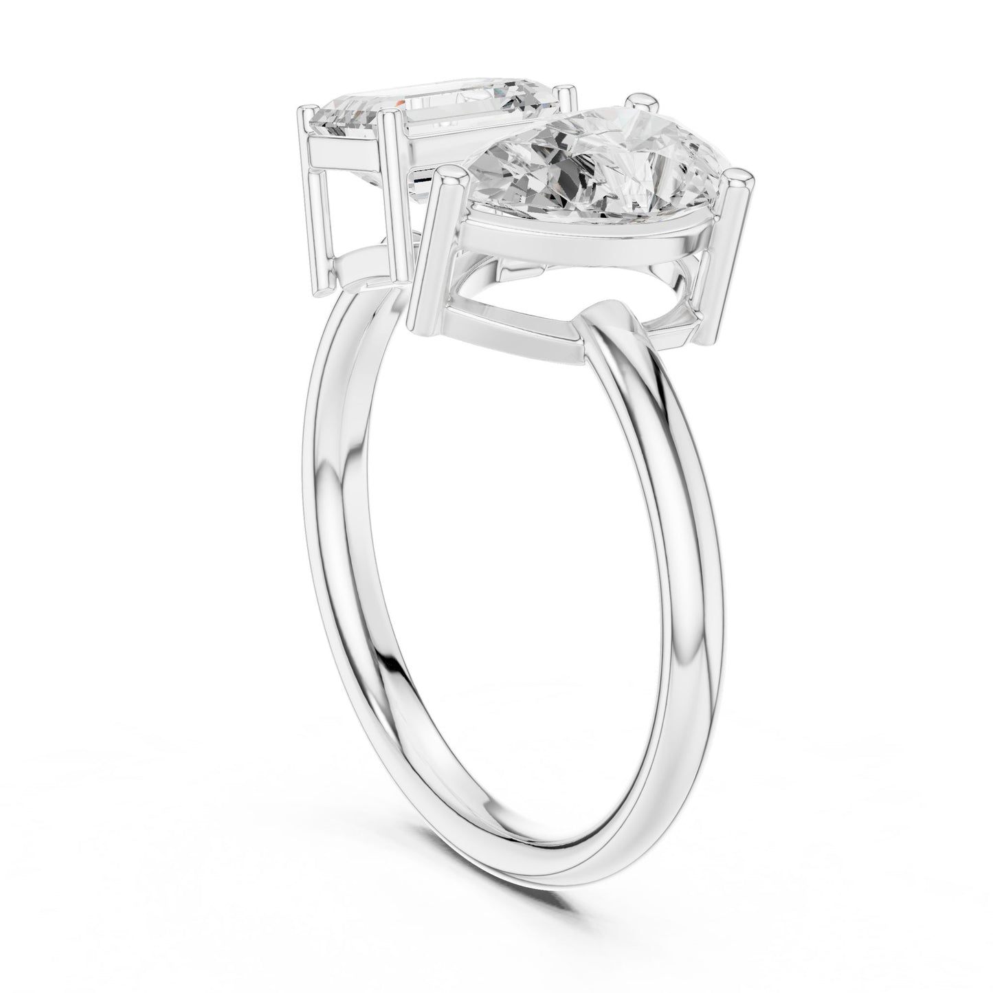 Pear Lab Grown Diamond Three-Stone Engagement Ring