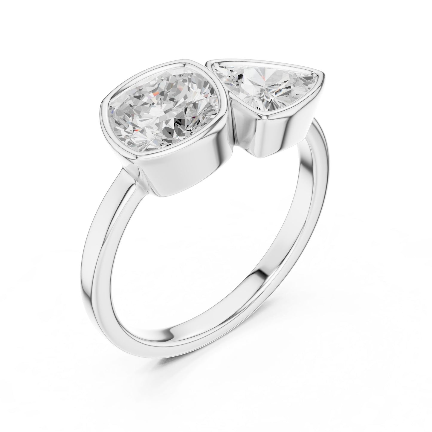 Women's Pear Lab Grown Diamond Three-Stone Ring