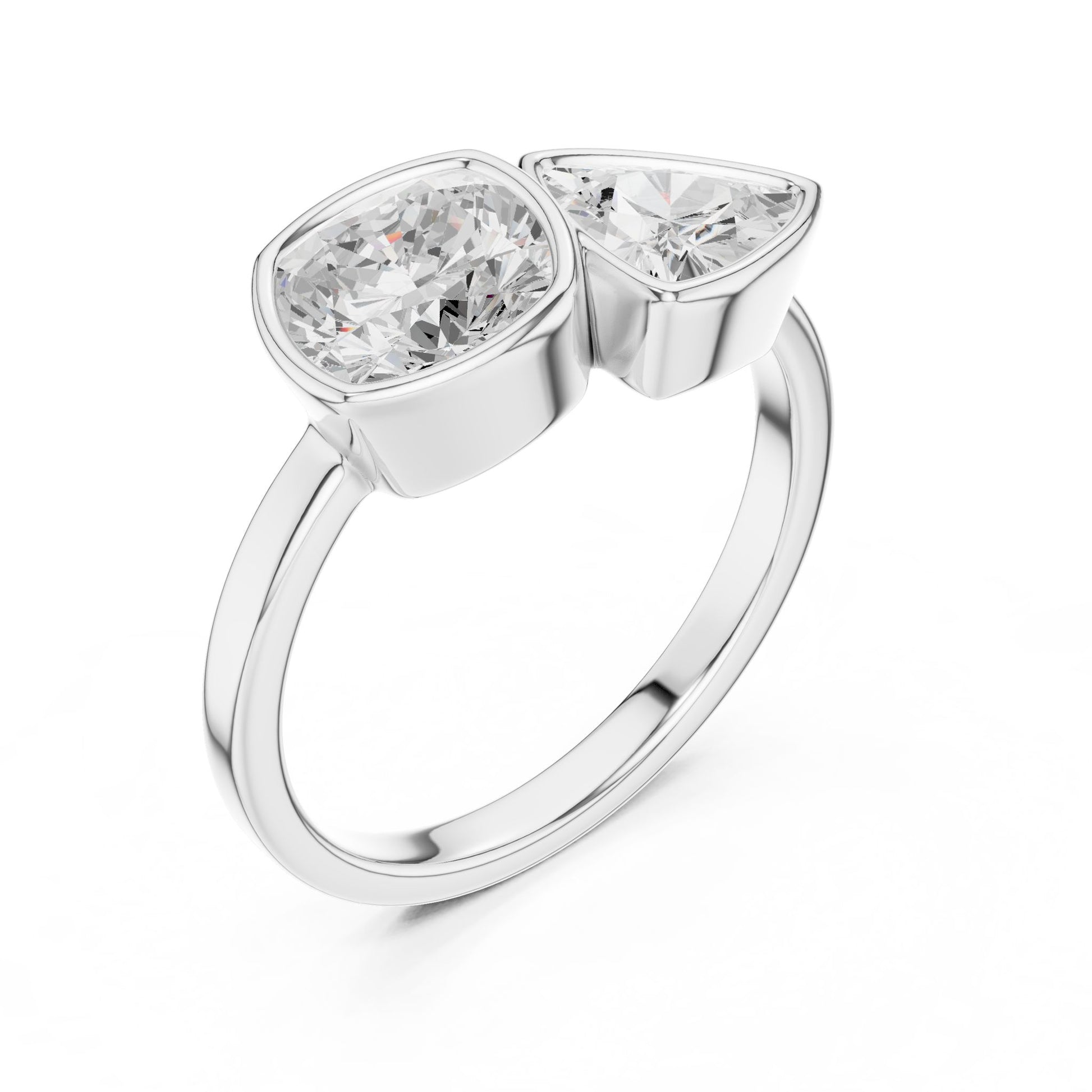 Women's Pear Lab Grown Diamond Three-Stone Ring