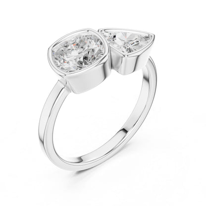Women's Pear Lab Grown Diamond Three-Stone Ring