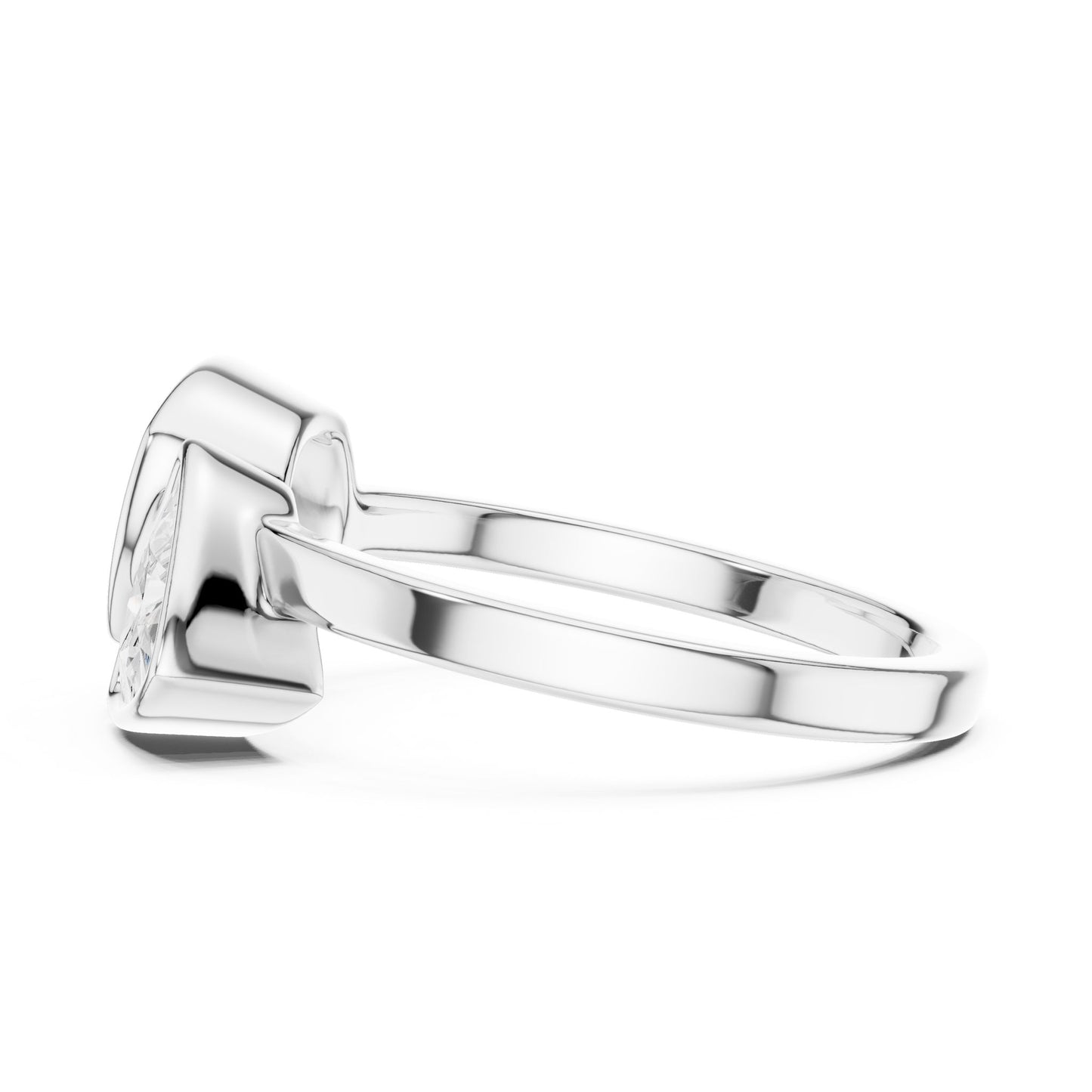Women's Pear Lab Grown Diamond Three-Stone Ring
