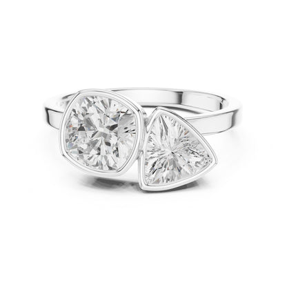 Women's Pear Lab Grown Diamond Three-Stone Ring