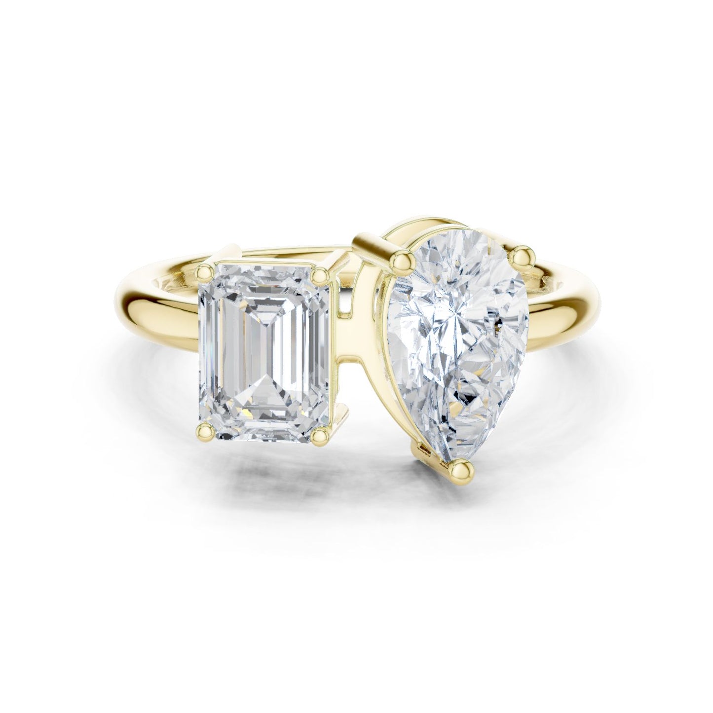 Pear Lab Grown Diamond Three-Stone Engagement Ring
