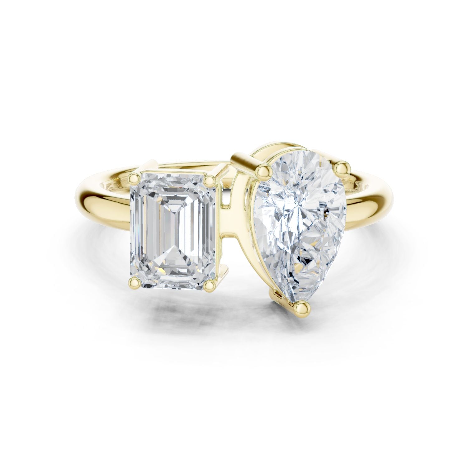 Pear Lab Grown Diamond Three-Stone Engagement Ring