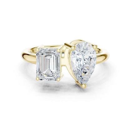 Pear Lab Grown Diamond Three-Stone Engagement Ring