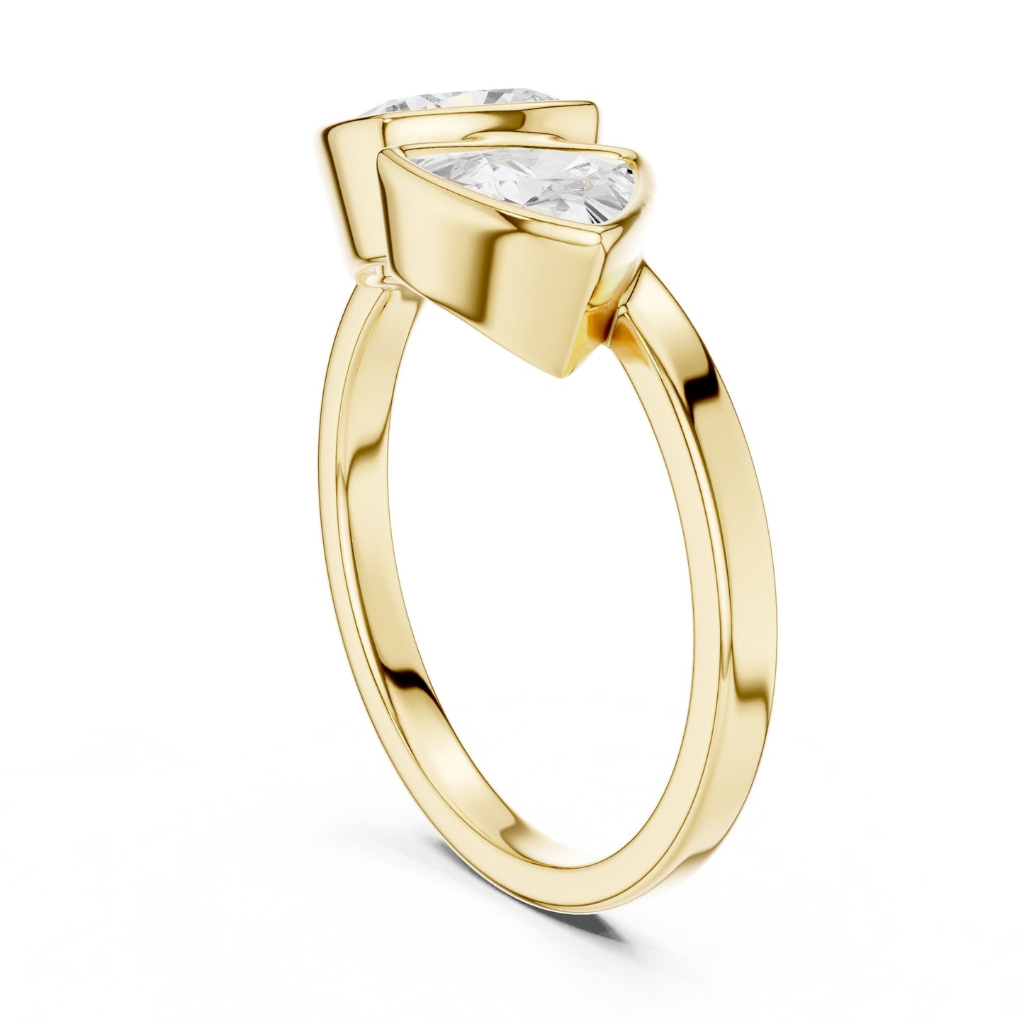 Women's Pear Lab Grown Diamond Three-Stone Ring
