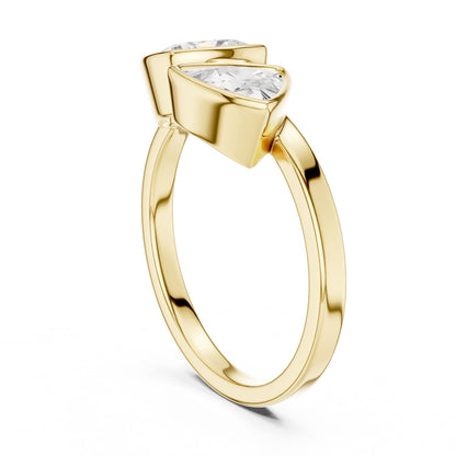 Women's Pear Lab Grown Diamond Three-Stone Ring