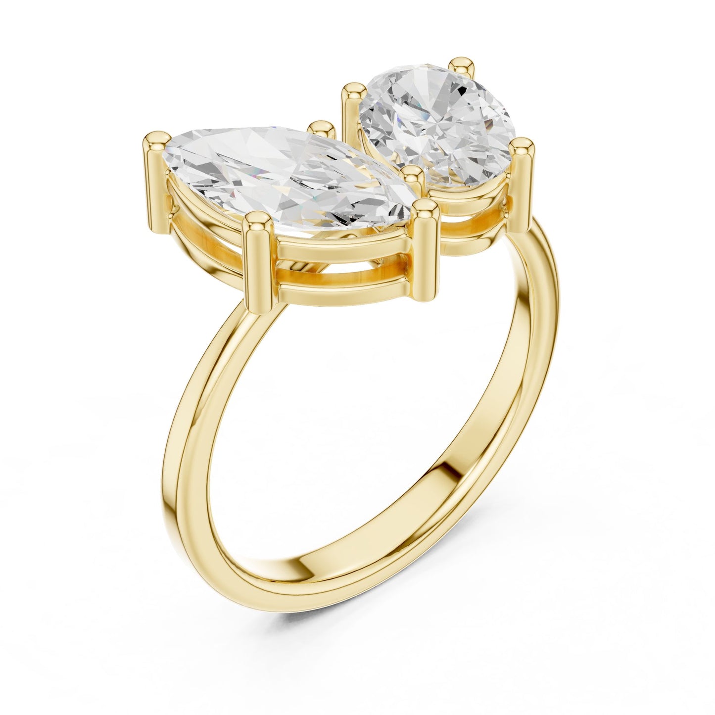 Pear Lab Grown Diamond Three-Stone Engagement Ring