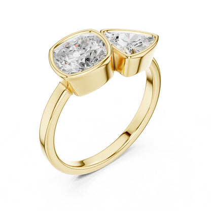 Women's Pear Lab Grown Diamond Three-Stone Ring