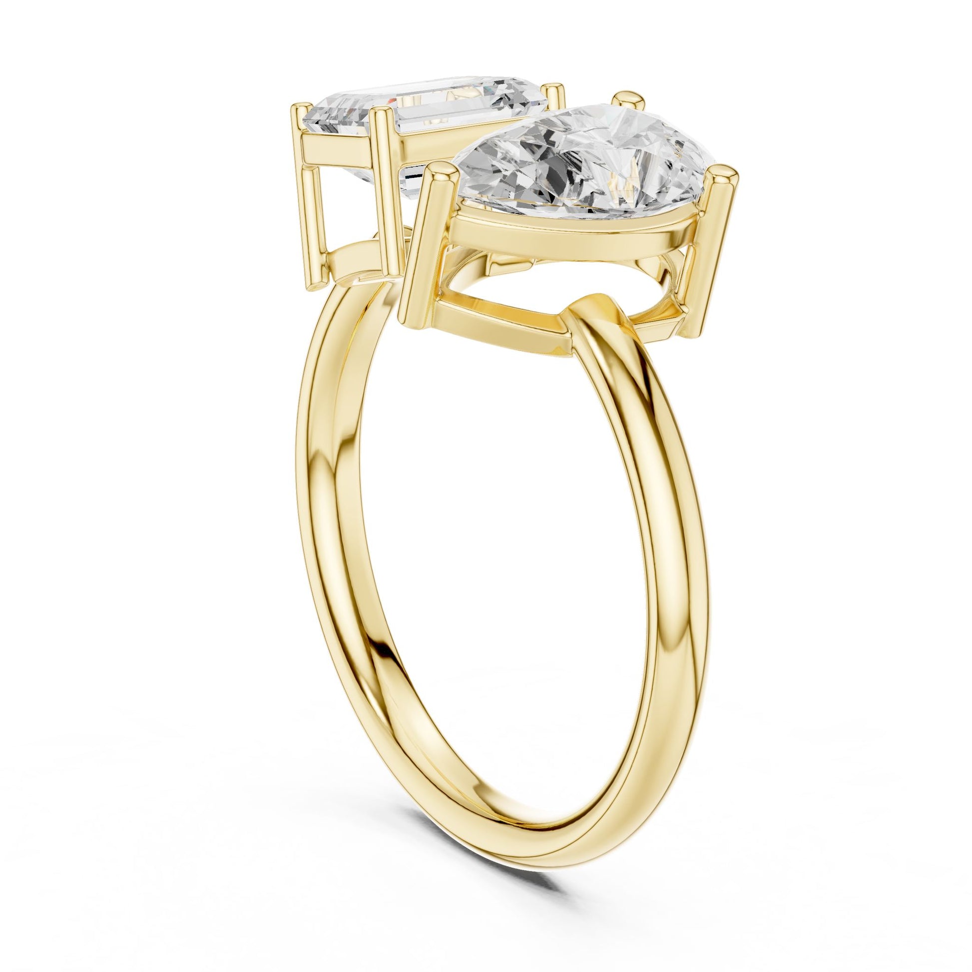 Pear Lab Grown Diamond Three-Stone Engagement Ring