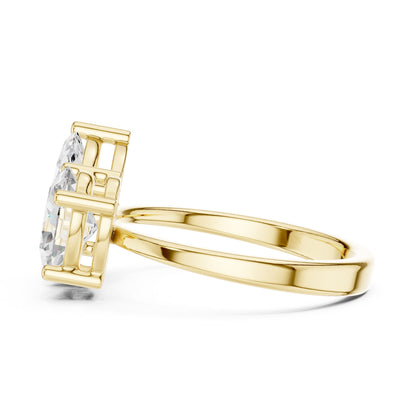 Pear Lab Grown Diamond Three-Stone Engagement Ring