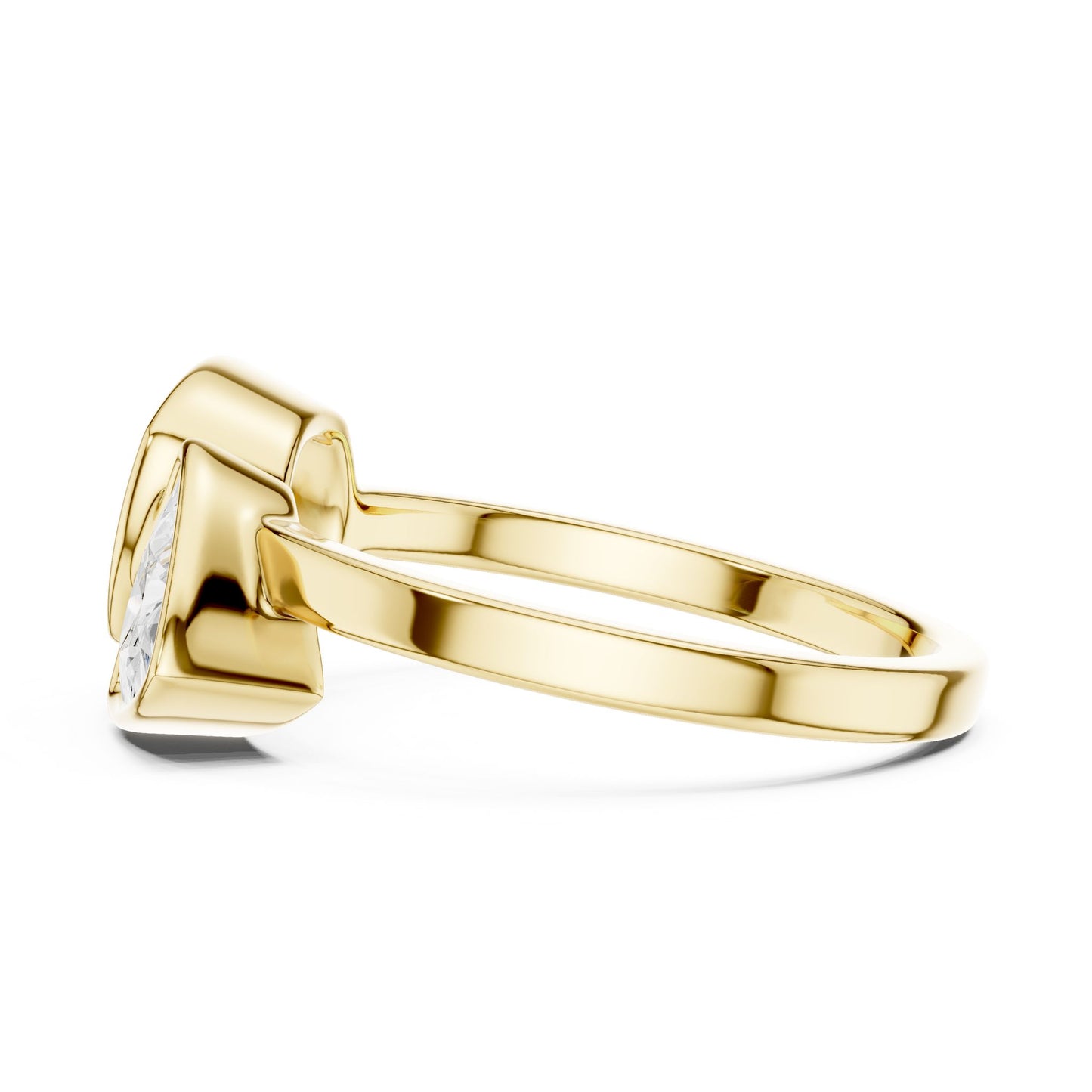 Women's Pear Lab Grown Diamond Three-Stone Ring