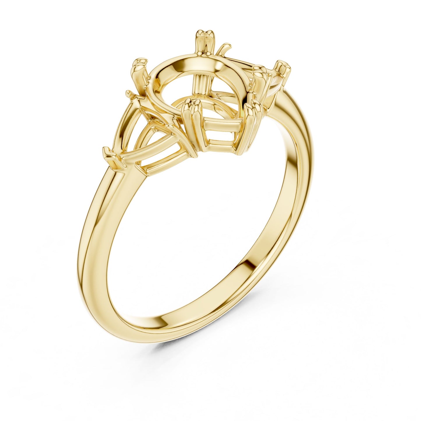 Pear Lab Grown Diamond Three-Stone Engagement Ring