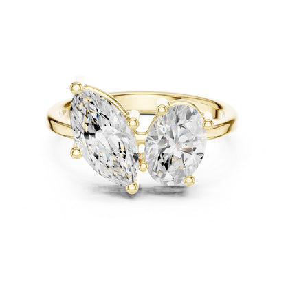 Pear Lab Grown Diamond Three-Stone Engagement Ring