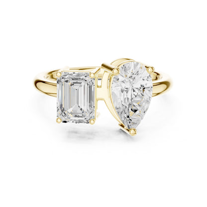 Pear Lab Grown Diamond Three-Stone Engagement Ring