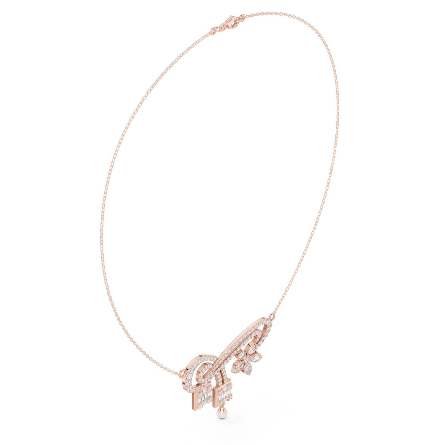 Pear Lab Grown Diamond Vintage Pendant