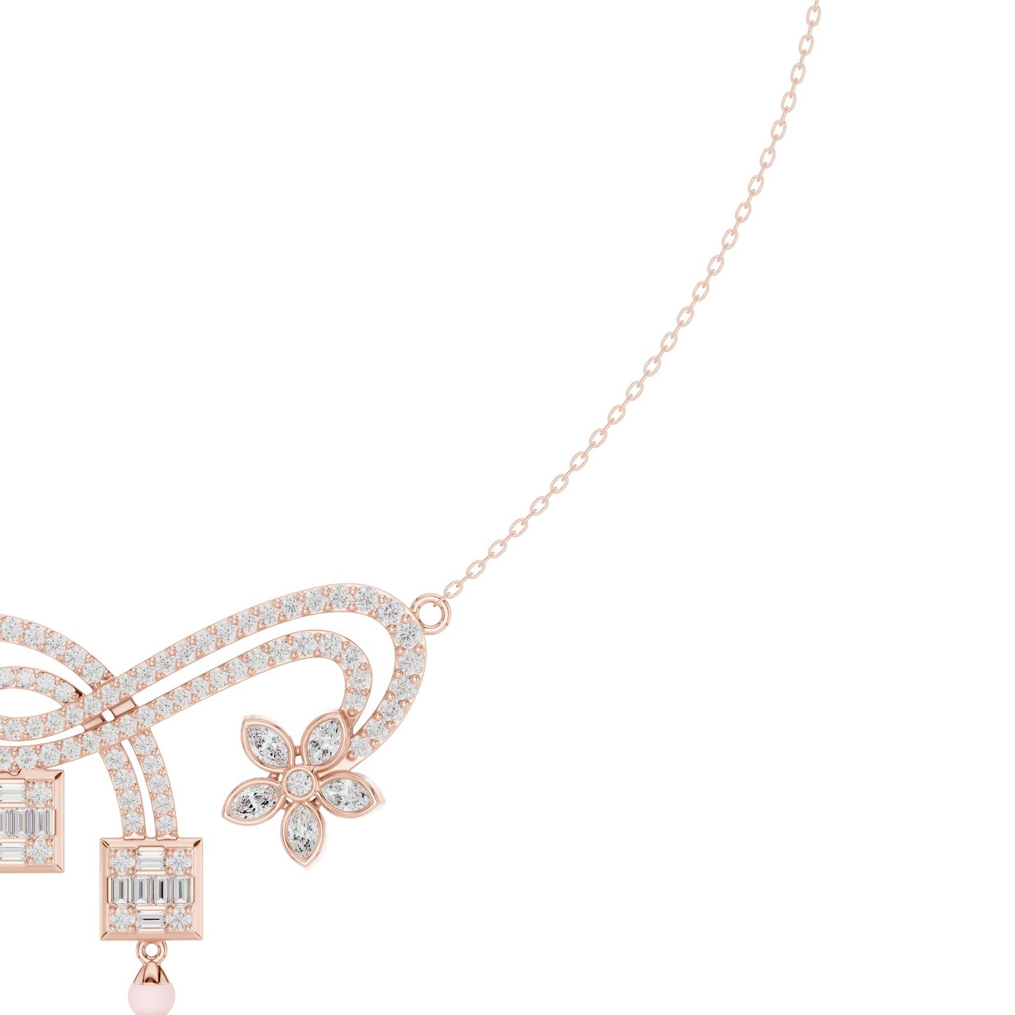 Pear Lab Grown Diamond Vintage Pendant